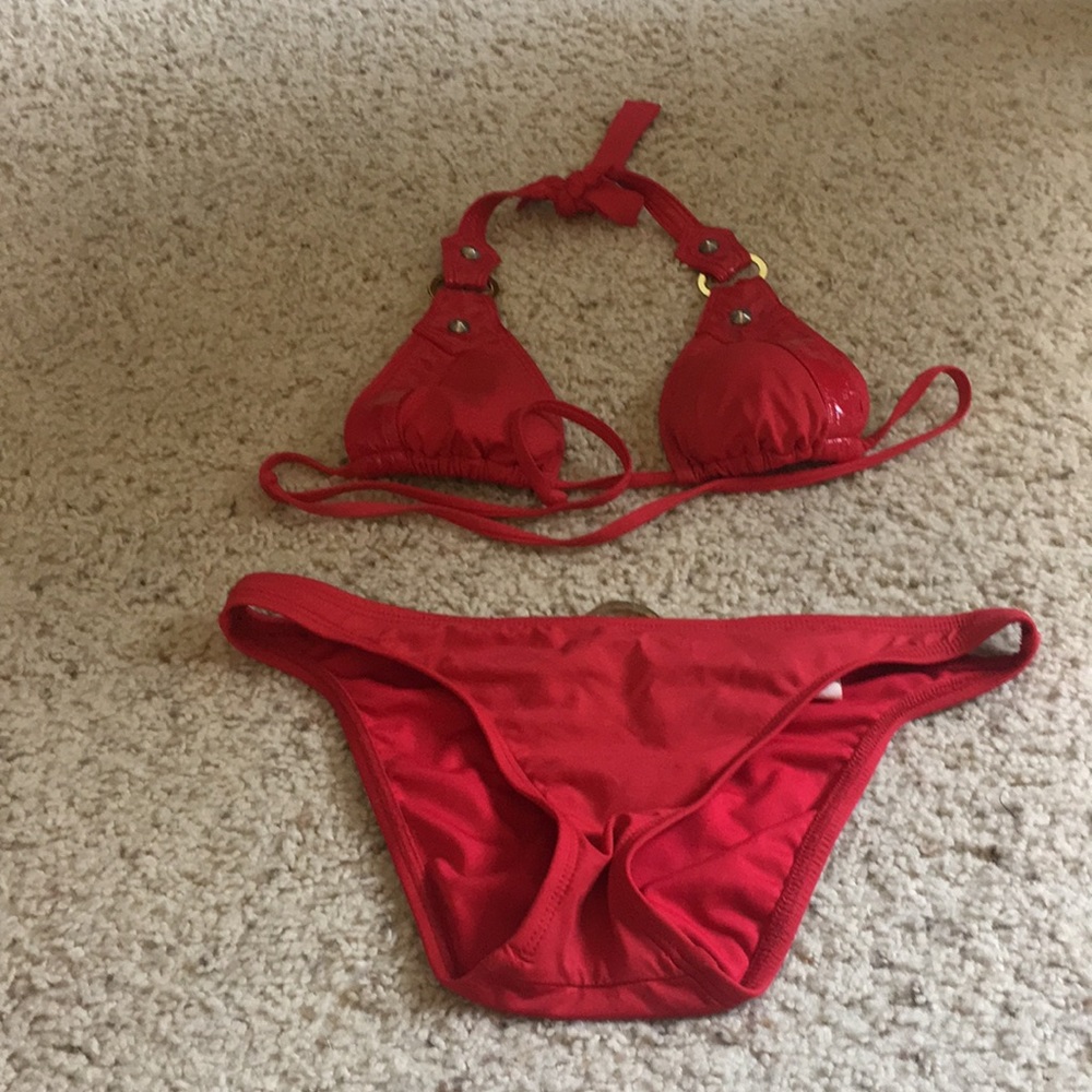 Sexy red Betsy Johnson bathing suit